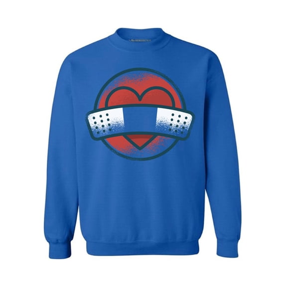 Awkward Styles Valentine's Day Crewneck Top Wounded Heart Singles Sweatshirts Anti-Valentine's Day