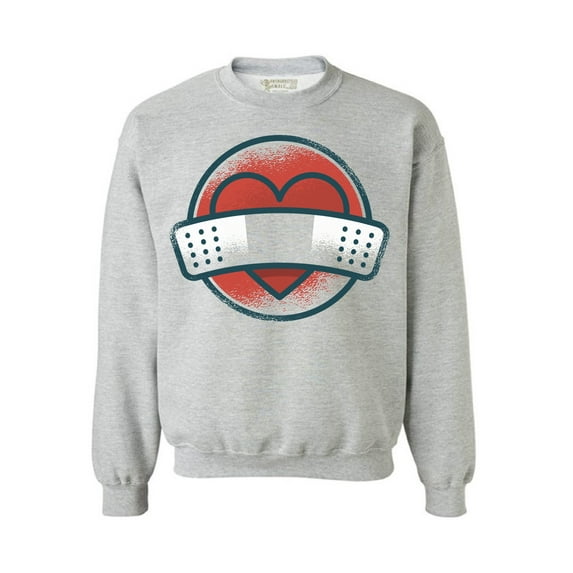 Awkward Styles Valentine's Day Crewneck Top Wounded Heart Singles Sweatshirts Anti-Valentine's Day