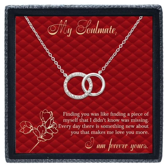 Awkward Styles Valentine's Day Gifts for Wife Girlfriend Message Card Jewelry Necklace Romantic Gifts for Her Birthday Anniversary