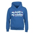 thumbnail image 1 of Awkward Styles Valentine's Day Hoodies for Kids My Daddy is My Valentine Hooded Youth Sweatshirt Best Dad Ever Valentine Gifts, 1 of 4