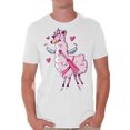 thumbnail image 1 of Awkward Styles Valentine's Day T-Shirt Pink Lama T Shirts for Men Valentines Tee, 1 of 4