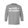 thumbnail image 1 of Awkward Styles Valentine's Day Youth Long Sleeve T-shirt My Daddy is My Valentine Crewneck Tee for Kids Best Dad Ever Valentine Gifts, 1 of 4