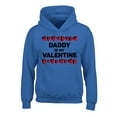 thumbnail image 1 of Awkward Styles Valentine's Hoodies for Kids Daddy is my Valentine Hooded Youth Sweatshirt for Boys Girls, 1 of 4