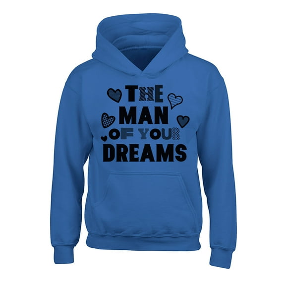 Awkward Styles Valentine's Hoodies for Kids The Man of Your Dreams Hooded Youth Sweatshirt for Boys