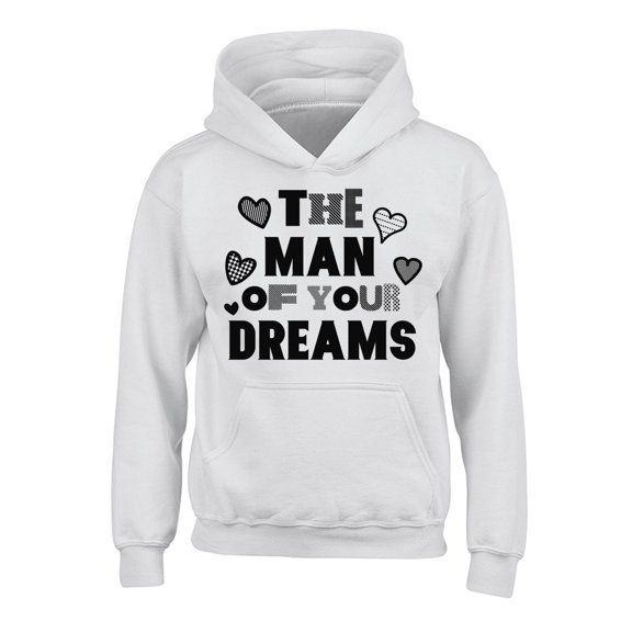 Awkward Styles Valentine's Hoodies for Kids The Man of Your Dreams Hooded Youth Sweatshirt for Boys