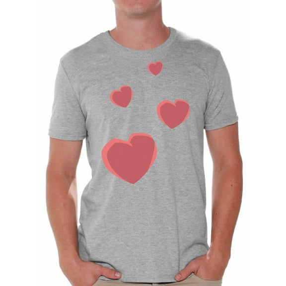 Awkward Styles Valentine's T-Shirt Red Hearts T Shirts for Men Love Gifts for Him