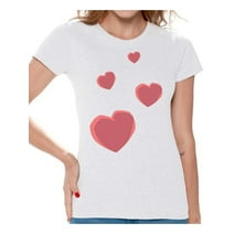 Awkward Styles Valentine's T-Shirt Red Hearts T Shirts for Women Love Gifts for Her