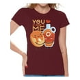 thumbnail image 1 of Awkward Styles Valentine's T-Shirt You and Me T Shirts for Women Maple Syrup Doughnuts Print, 1 of 4