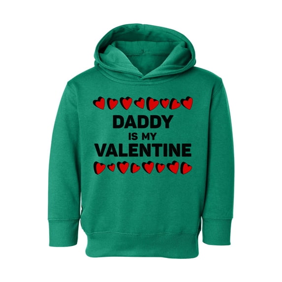 Awkward Styles Valentine's Toddler Hoodie Girls Boys Daddy is my Valentine Hooded Sweatshirt for Kids