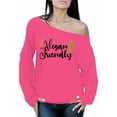 thumbnail image 1 of Awkward Styles Vegan Friendly Off The Shoulder Sweatshirt Lovely Vegetarian Off Shoulder Sweater Vegan Friendly Oversized Sweater for Ladies Vegan Sweatshirts Vegan Clothes for Women Gifts for Vegans, 1 of 4