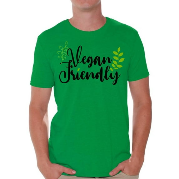 Awkward Styles Vegan Friendly T-Shirts for Men Vegetarian Mens T Shirts Clothes for Men Original Men's Shirts Vegan Men's Fashion Vegetarian Gifts Vegan Friendly Clothing Collection Hey Vegetarians