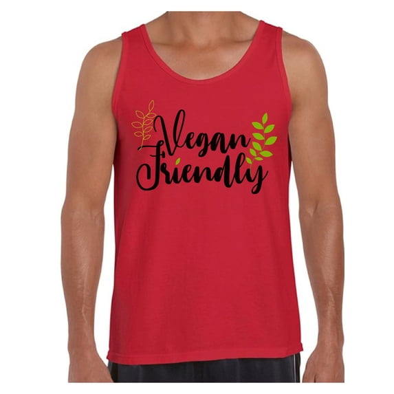 Awkward Styles Vegan Friendly Tank Top for Men Men's Shirts Vegetarian Tank Top for Men Vegan Friendly Tshirts Vegetarian Gifts Vegan Men's Fashion Vegan Friendly Clothing Collection Hey Vegetarians