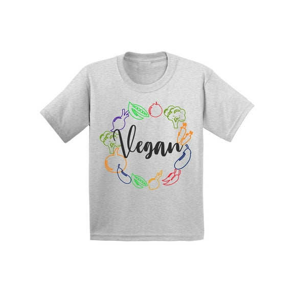 Awkward Styles Vegetables T-Shirts for Youth Vegetarian Kids T Shirts Clothes for Kids Original Children's Shirts Vegan Kids Fashion Vegetarian Gifts Vegan Friendly Clothing Hey Vegetarians