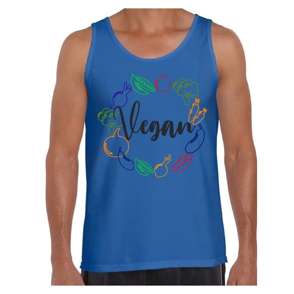 Awkward Styles Vegetables Tank Top for Men Men's Shirts Vegetarian Tank Top for Men Vegan Friendly Tshirts Vegetarian Gifts Vegan Men's Fashion Vegan Friendly Clothing Collection Hey Vegetarians