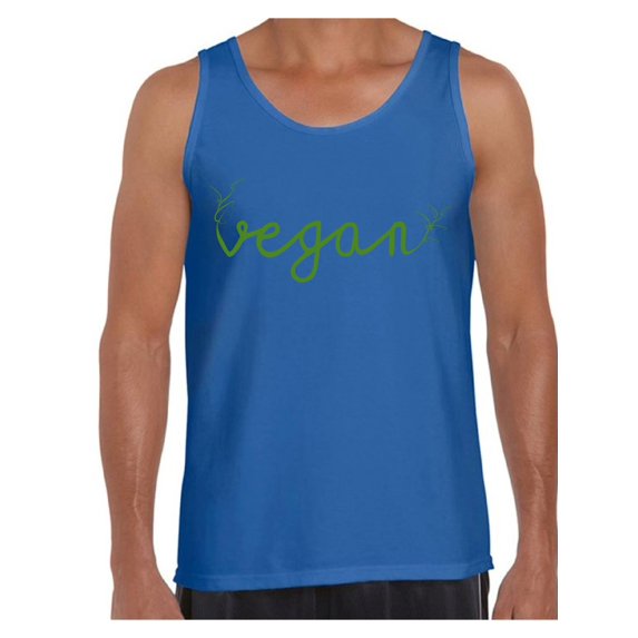 Awkward Styles Vegetarian Tank Top for Men Foliage Tank Top for Men Men's T Shirts Vegan Friendly Tshirts Vegetarian Gifts Vegan Men's Fashion Vegan Friendly Clothing Collection Hey Vegetarians