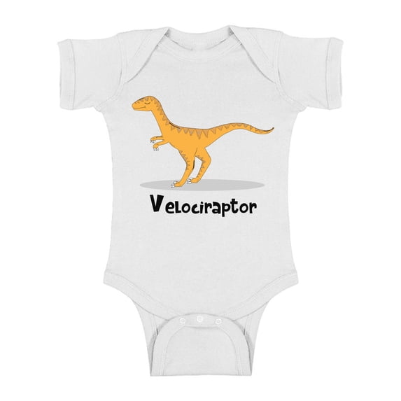 Awkward Styles Velociraptor Dinosaur Baby Bodysuit Short Sleeve Dinosaur One Piece Top for Baby Short Sleeve Dinosaur Bodysuit Dinosaur Gifts for Baby Boys and Baby Girls Spirit Animal Bodysuit
