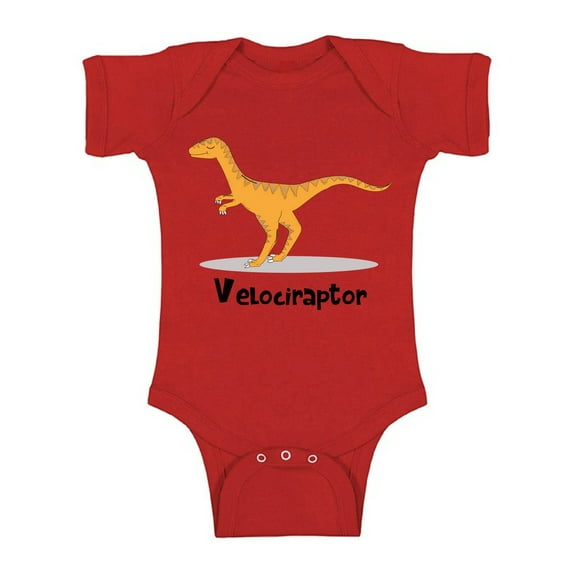 Awkward Styles Velociraptor Dinosaur Baby Bodysuit Short Sleeve Dinosaur One Piece Top for Baby Short Sleeve Dinosaur Bodysuit Dinosaur Gifts for Baby Boys and Baby Girls Spirit Animal Bodysuit