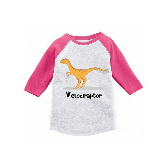 Awkward Styles Velociraptor Dinosaur Youth Raglan Kids Dinosaur Jersey Shirt Spirit Animal Shirts for Girls Boys Velociraptor T Shirt Cute Dinosaur Party Gifts Dinosaur Birthday Party for Kids
