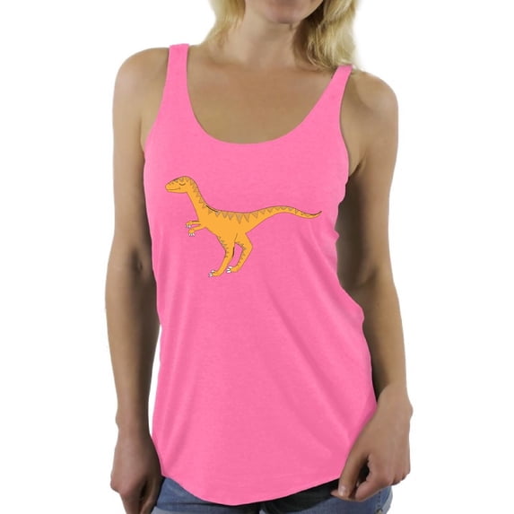 Awkward Styles Velociraptor Racerback Tank Top for Her Dinosaur Tanks Velociraptor Racerback Shirts Animal Shirts for Women Velociraptor Outfit Dinosaur Themed Party Dinosaur Gifts for Women
