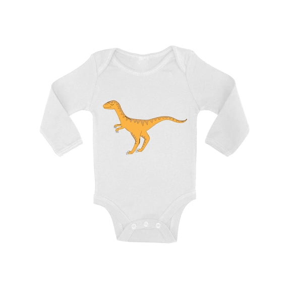 Awkward Styles Velociraptor Romper Baby Bodysuit Long Sleeve Dinosaur One Piece Top for Newborn Baby Dinosaur Gifts for Babies Cute Dinosaur Clothes for Baby Girl Animal Bodysuit for Baby Boy