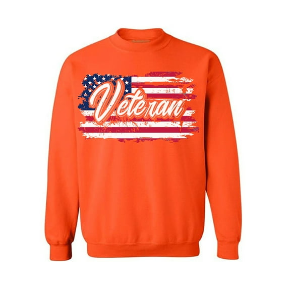 Awkward Styles Veteran Crewneck for Ladies Unisex Veteran Sweater Veteran Clothes for Men Woman Veteran USA Flag Sweater American Proud Clothes Gifts for US Veteran Stripes and Stars Crewneck