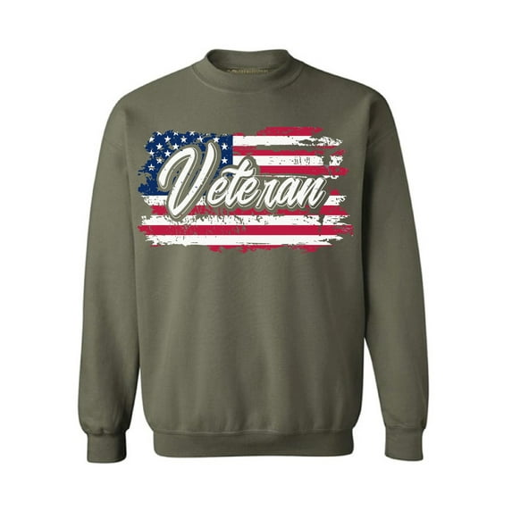 Awkward Styles Veteran Crewneck for Ladies Unisex Veteran Sweater Veteran Clothes for Men Woman Veteran USA Flag Sweater American Proud Clothes Gifts for US Veteran Stripes and Stars Crewneck