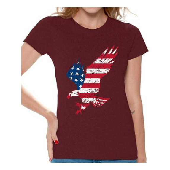 Awkward Styles Veteran Shirt Veteran Ladies Shirt Veteran T Shirt for Girls Eagle American Flag Shirt Eagle T Shirt for Veteran US Veteran Clothes American Flag Shirt American Pride T Shirt for Mom