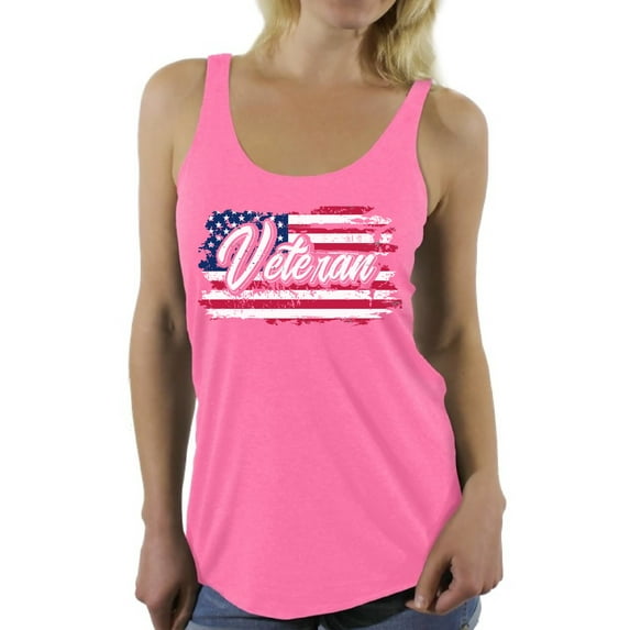 Awkward Styles Veteran Shirts Veteran Racerback Tank Top for Her American Flag Women Racerback Shirt for Veteran Racerback Tank Tops for Mom USA Gifts for Veteran American Army Veteran Tops US Army
