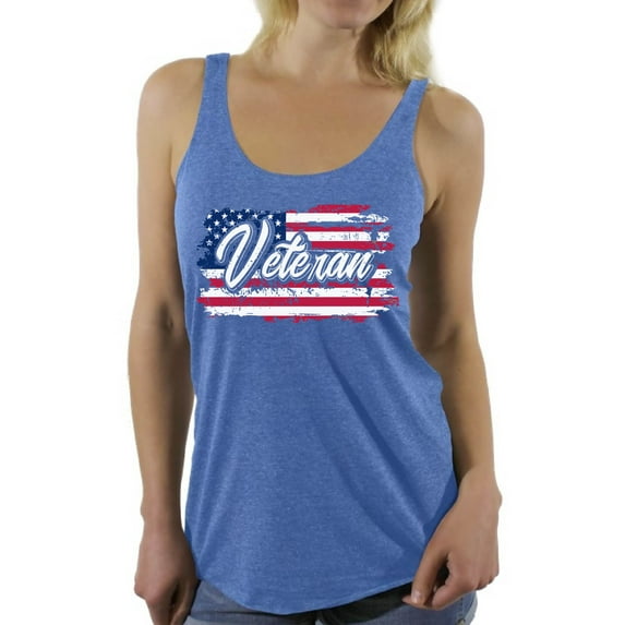 Awkward Styles Veteran Shirts Veteran Racerback Tank Top for Her American Flag Women Racerback Shirt for Veteran Racerback Tank Tops for Mom USA Gifts for Veteran American Army Veteran Tops US Army