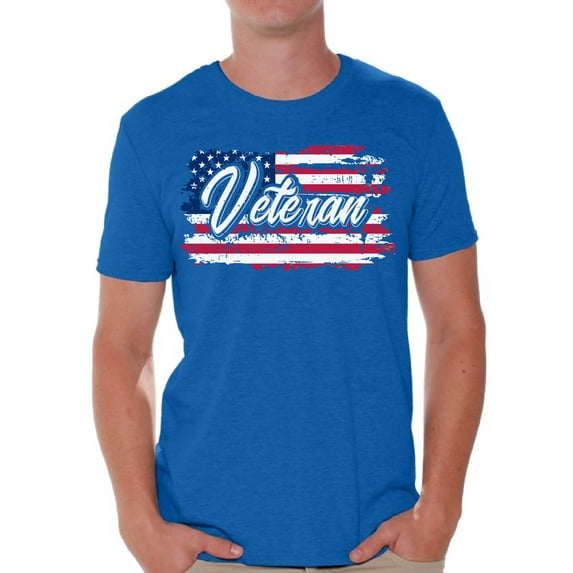 Awkward Styles Veteran T-Shirt Veteran Mens Tshirt Veteran Shirt for Men US Flag Shirt for Men American Proud T-Shirt for Men US Veteran Gifts for Him Patriotic Gifts Stripes and Stars American Style
