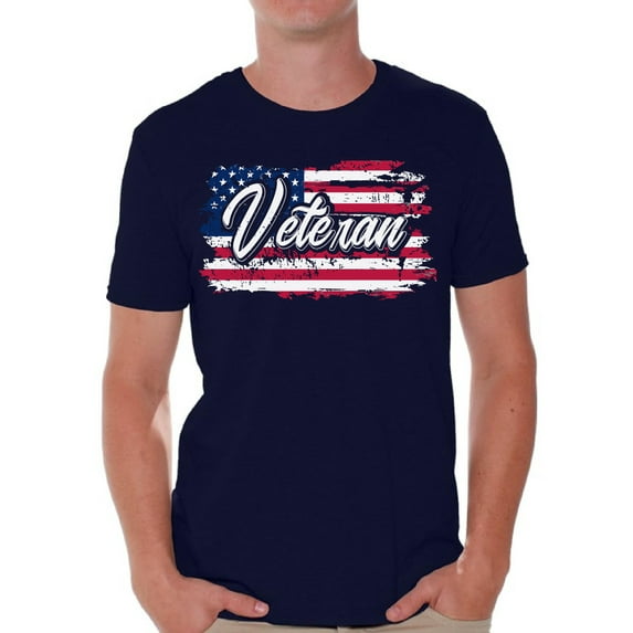 Awkward Styles Veteran T-Shirt Veteran Mens Tshirt Veteran Shirt for Men US Flag Shirt for Men American Proud T-Shirt for Men US Veteran Gifts for Him Patriotic Gifts Stripes and Stars American Style