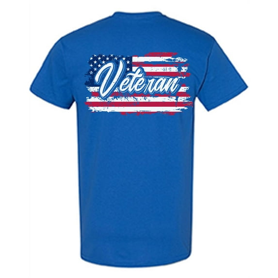 Awkward Styles Veteran T-Shirt Veteran Mens Tshirt Veteran Shirt for Men US Flag Shirt for Men American Proud T-Shirt for Men US Veteran Gifts for Him Patriotic Gifts Print on the Back Only