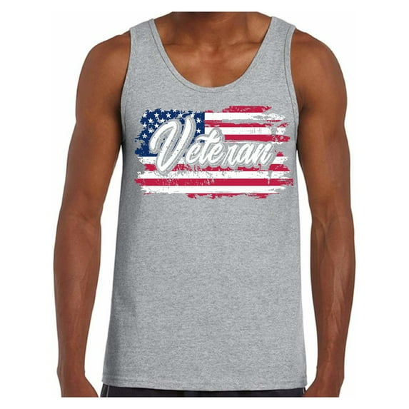 Awkward Styles Veteran Tank Top Veteran Mens Tanks Veteran T-Shirt for Men US Flag Tank Top for Husband American Proud T-Shirt for Dad US Veteran Gifts for Him Patriotic Gifts Stripes and Stars Tanks