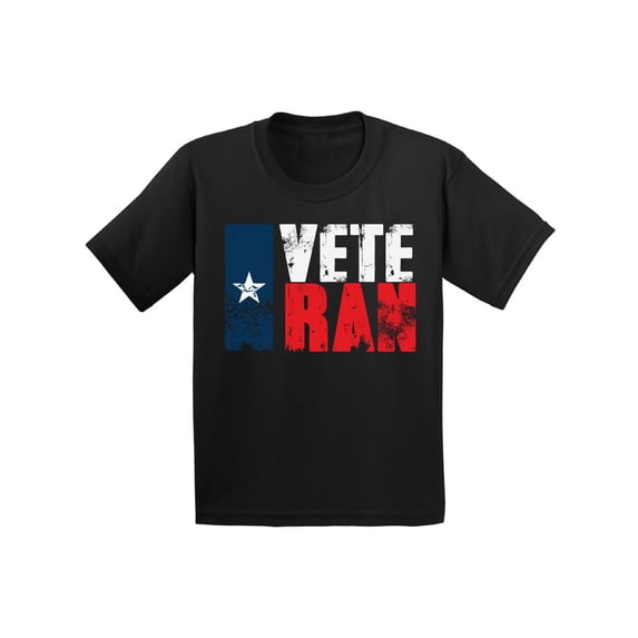 Awkward Styles Veteran Texas Toddler Shirt Made in the USA Texas T shirts for Kids United States of America Pro America Boys Girls Tshirts Texas Flag 4th of July T-shirts for Boys Girls