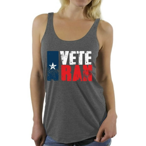 Awkward Styles Veteran Texas Women Racerback Tank Top Love USA Texas Top for Women Texas Flag Pro America Women Tank I'm American 4th of July Racerback Tank Top for Women USA Pride