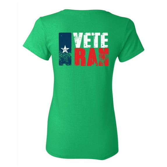 Awkward Styles Veteran Texas Women Shirt Proud American Retro USA T shirt for Women USA Pride 4th of July Women Tshirt Veteran Gifts USA Patriotic Shirt for Women United States Print on the Back Only