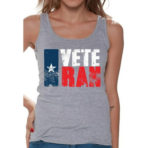 Awkward Styles Veteran Texas Women Tank Top 4th of July Party USA Veteran Women Tank Texas Gifts Texas Top for Women Veterans Day Vintage USA Women Shirt State of Texas US Military Tank Top for Women