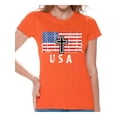 thumbnail image 1 of Awkward Styles Patriotic Tshirt for Women Army Tshirts for Women USA Gifts for Mom Veteran Army Clothes Collection American Army Shirts for Women US Flag Shirt for Ladies Proud T-Shirt for Ladies, 1 of 4