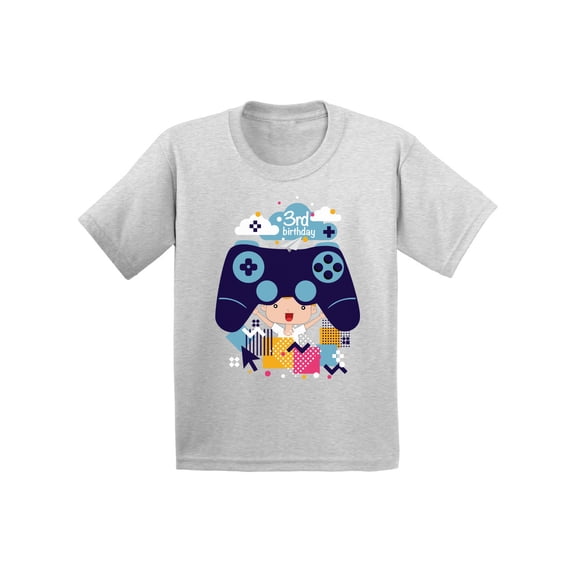Awkward Styles Video Game Birthday Toddler Shirt 3rd Birthday Party for Kids I'm 3 Birthday Shirt Gamer Birthday Party Video Game Gifts for 3 Year Old Funny Geeky Birthday Shirt 3 Birthday T Shirt
