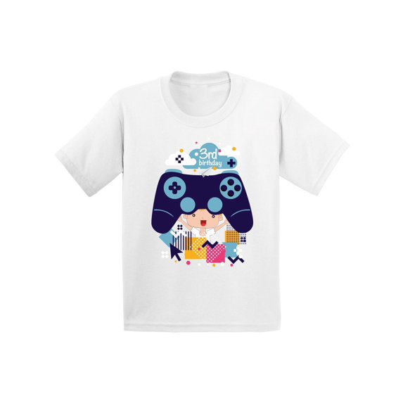 Awkward Styles Video Game Birthday Toddler Shirt 3rd Birthday Party for Kids I'm 3 Birthday Shirt Gamer Birthday Party Video Game Gifts for 3 Year Old Funny Geeky Birthday Shirt 3 Birthday T Shirt
