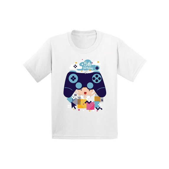 Awkward Styles Video Game Birthday Toddler Shirt 5th Birthday Party for Kids I'm 5 Birthday Shirt Gamer Birthday Party Video Game Gifts for 5 Year Old Funny Geeky Birthday Shirt 5 Birthday T Shirt