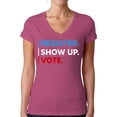 thumbnail image 1 of Awkward Styles Voting Shirts for Women 2020 USA Election V-neck T Shirt Register Show Up Vote Democracy Shirt Voter T Shirt, 1 of 4