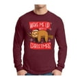 thumbnail image 1 of Awkward Styles Wake Me Up When It's Christmas Sloth Xmas Sweater Long Sleeve T-Shirt for Men, 1 of 4