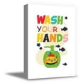 thumbnail image 1 of Awkward Styles Wash Your Hands Printed Quotes for Children Wash Your Hands Canvas Wall Decor Colorful Art Decals Wall Art for Home Gifts Kids Bathroom Decor Bathroom Framed Wall Art for Children, 1 of 7