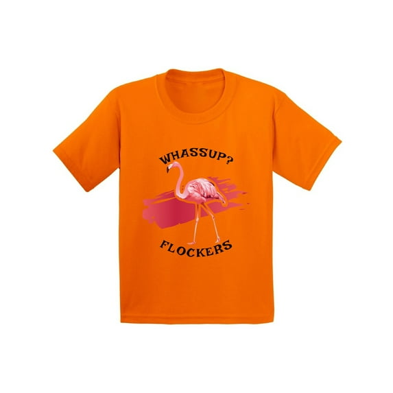 Awkward Styles Whassup Flockers Tshirt for Kids Pink Flamingo Shirt Flamingo Shirts for Girls Flamingo Summer Outfit Beach T Shirt Funny Flamingo T-Shirt Flamingo Themed Party Boys Flamingo Gifts