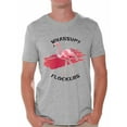 thumbnail image 1 of Awkward Styles Whassup Flockers Tshirt for Men Pink Flamingo Shirt Flamingo Shirts for Men Flamingo Summer Outfit Beach T Shirt Funny Flamingo T-Shirt Flamingo Themed Party Men's Flamingo Gifts, 1 of 4