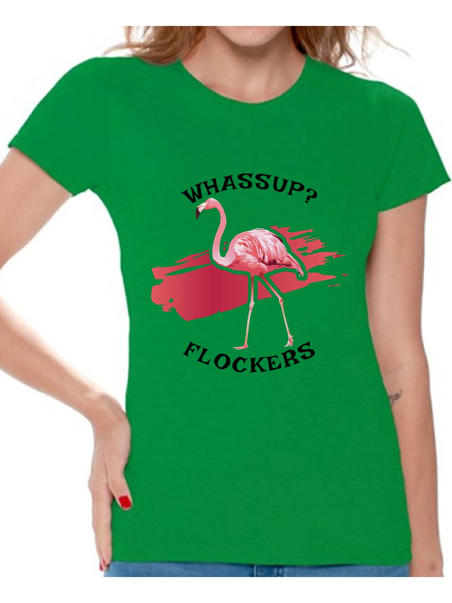 Flamingo T-Shirt - Whassup Flockers? Flamingo T-Shirt - Whassup Flockers?