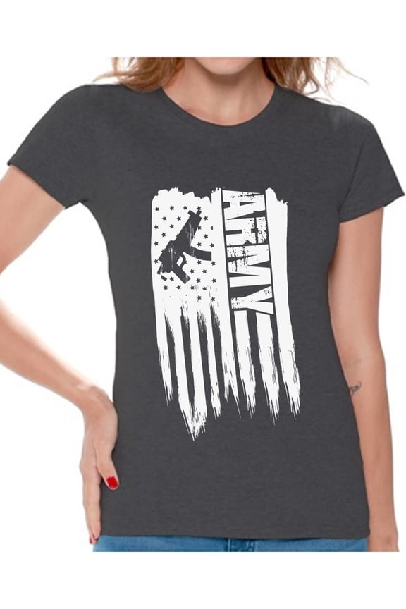Veteran Shirt Veteran Women T-Shirt Veteran T Shirt for Women Flag Women Shirt Veteran Clothing Patriotic Gifts for Her American Army Veteran US Army Ladies Shirt Veteran Ladies Shirt
