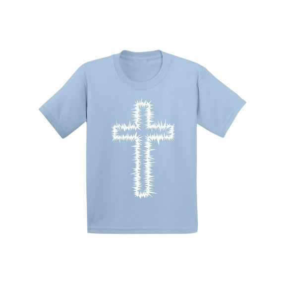 Awkward Styles White Cross Infant Shirt Jesus Shirts for Kids Christian T Shirt for Boys Christian Shirts for Girls Jesus T-Shirt for Children Christian Gifts Christ Clothes Cross Shirt for Kids