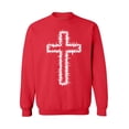 thumbnail image 1 of Awkward Styles White Cross Unisex Crewnecks Christian Crewneck for Her Cross Clothes Collection Jesus Cross Crewneck for Women Jesus Sweater for Men Christian Gifts Cross Outfit for Men and Women, 1 of 5